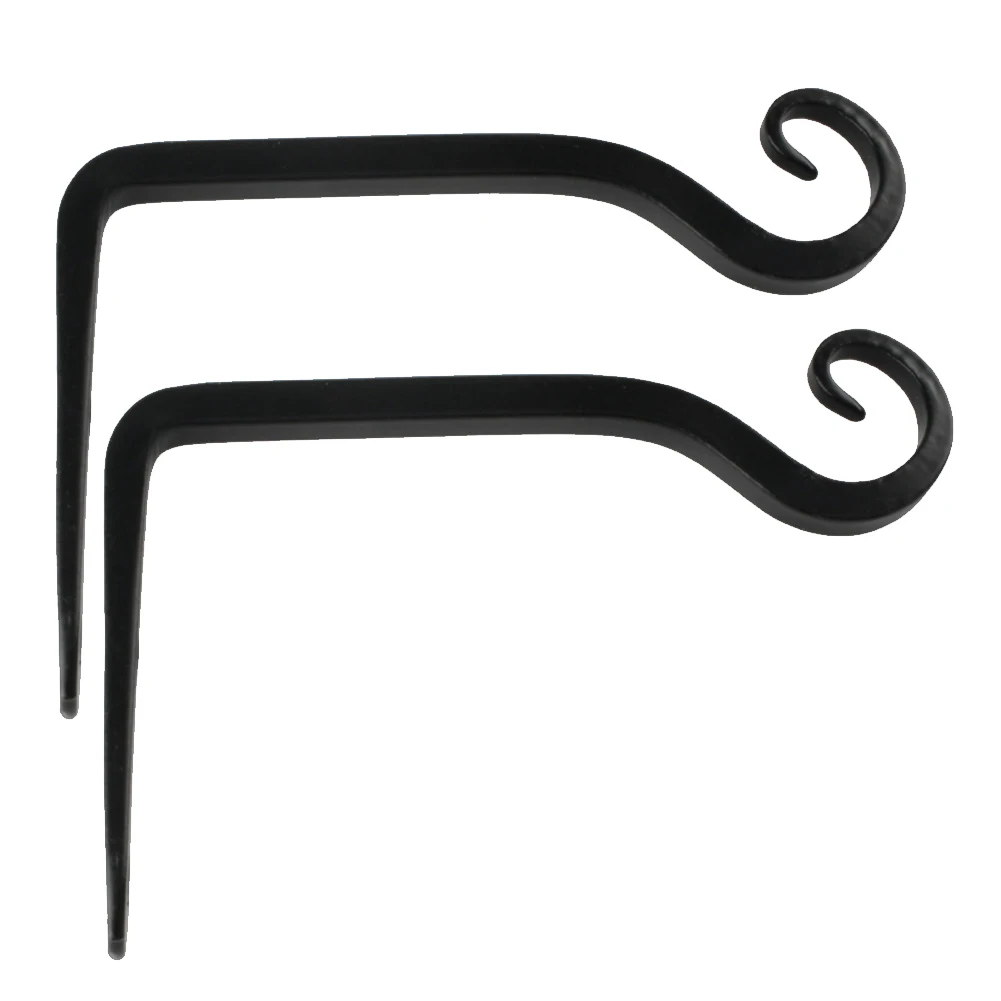 

Planter Wall Hook Living Room Bracket Hanging Clothes Lantern Home Decor Wall-mounted Balcony Shelf Black Wrought Iron Crafts