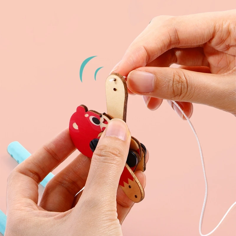 

Wooden Flipping Acrobat Kits Assembly Toy Gift DIY Woodcrafts Tool for Kids Children