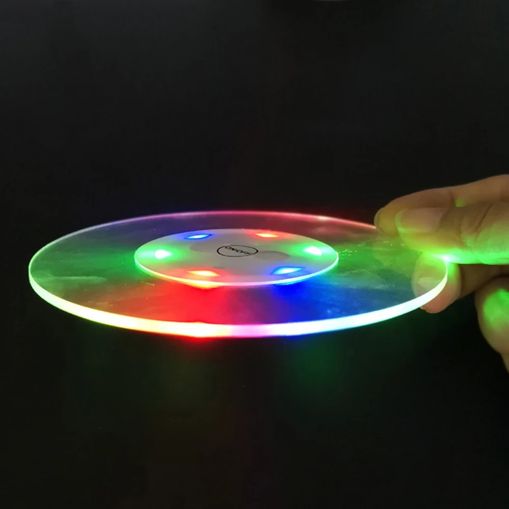 

High Quality Promotion Price Coaster Flashing Lamp Bottle Bottle Bottle Light Mat Color Changing Light Up To Club Slash Party