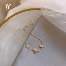 Pulsera clásica ajustable con forma de estrella para mujer, brazalete a la moda para mejores amigas de estudiantes, joyería femenina sexy de Corea del Sur para fiesta, novedad de 2020