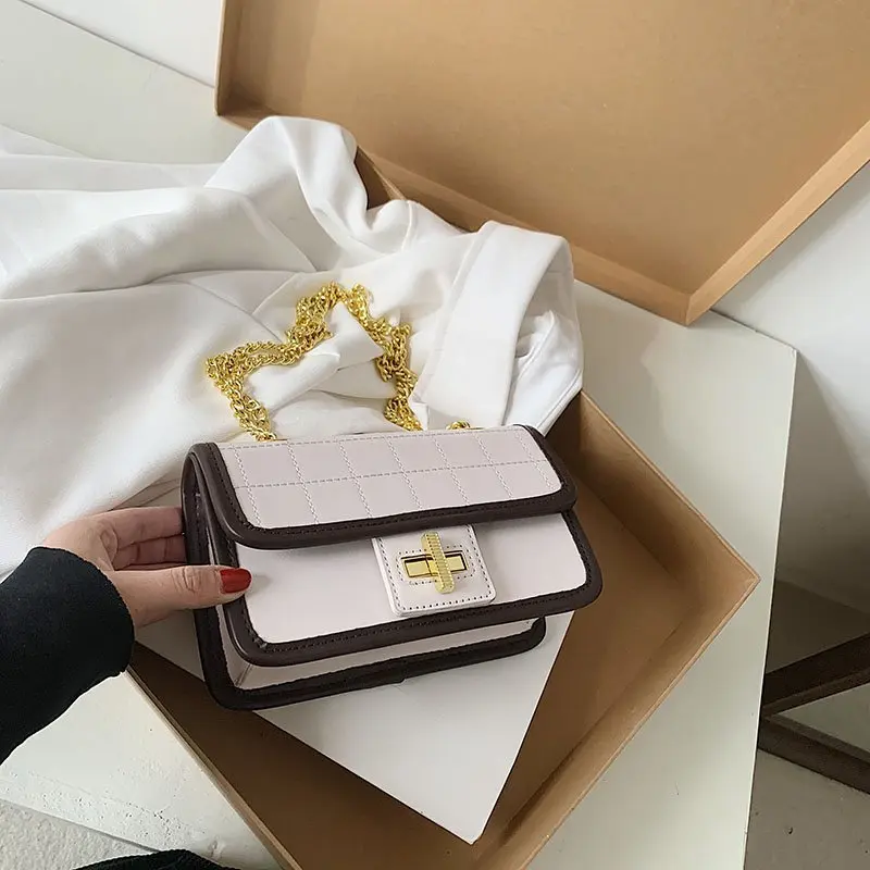 

Сумка кросс-боди Женская на цепочке, модный саквояж из экокожи, роскошный клатч, Cc