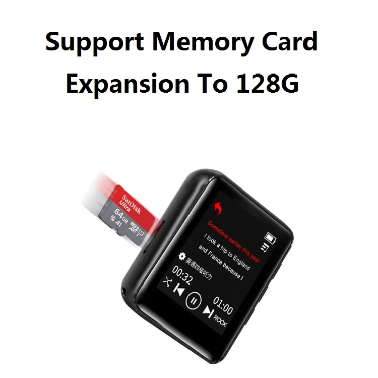 Новейший музыкальный портативный мини Bluetooth MP3 плеер RUIZU M4/A02 1 8 &quotПолный