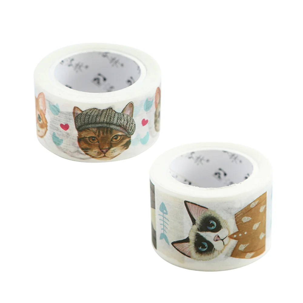 

2 Rolls Cat Decorative Tape Washi Masking Tape Scrapbooking DIY Crafts Gift Wrapping (Random Pattern)