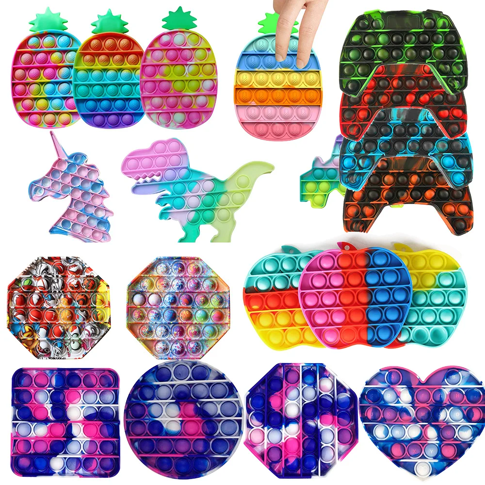 Забавные игрушки антистресс Пузырьковые для снятия стресса с аутизмом особыми