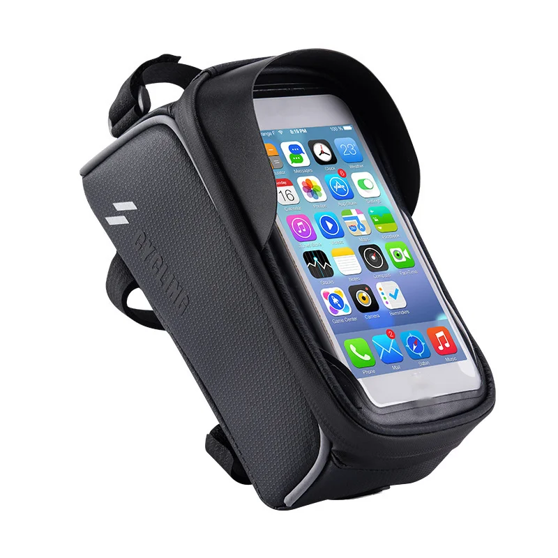 

MTB Cycling Waterproof Bicycle Bag Phone Holder Touch Screen Top Tube Frame Saddle Bag Cellphone Bag Bike Diy Accessories