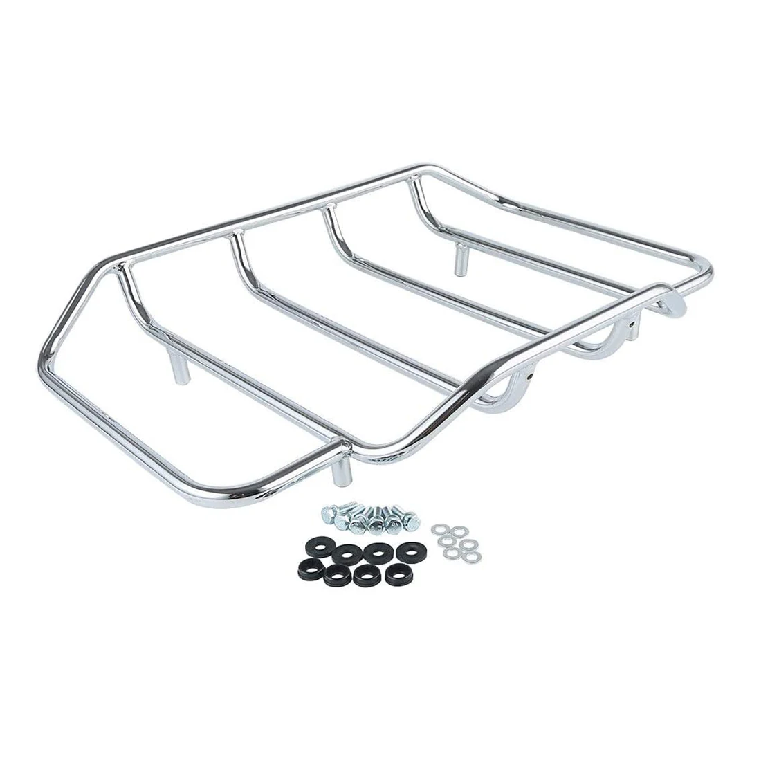 Motorcycles Chrome Luggage Rack Rail Tour Pack Carrier Trunk Top Fits for Harley Road King Glide Touring 1984-2020
