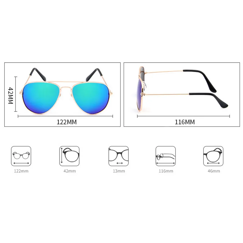 2020 классические солнцезащитные очки для девочек и мальчиков цветные зеркальные