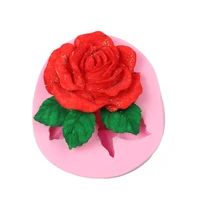 blooming rose shape 3d silicone mold soap making diy wedding cake decoration mold chocolate candy decoration craft baking tools
