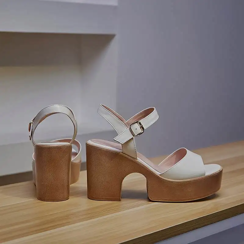 Vichelo/Лидер продаж Европейский дизайн Винтажные Босоножки с открытым носком на