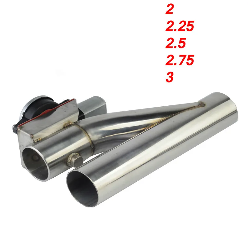 2.5-дюймовый SS304 Y-образный вырезной электрический выпускной клапан с пультом управления для Akrapovic и других YY25R.