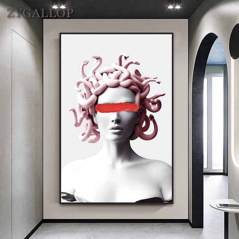 Скульптура Medusa Картина на холсте искусство испарительной волны современная