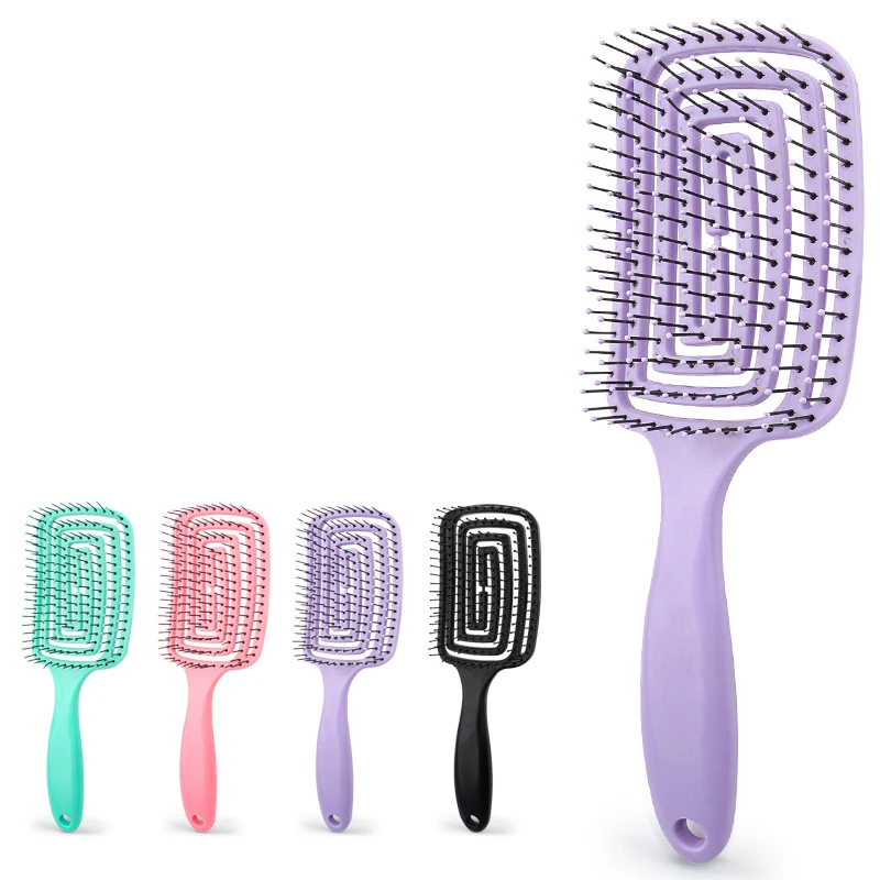 Дуговая Массажная щетка для распутывания волос кудрявых Женская влажной завивки