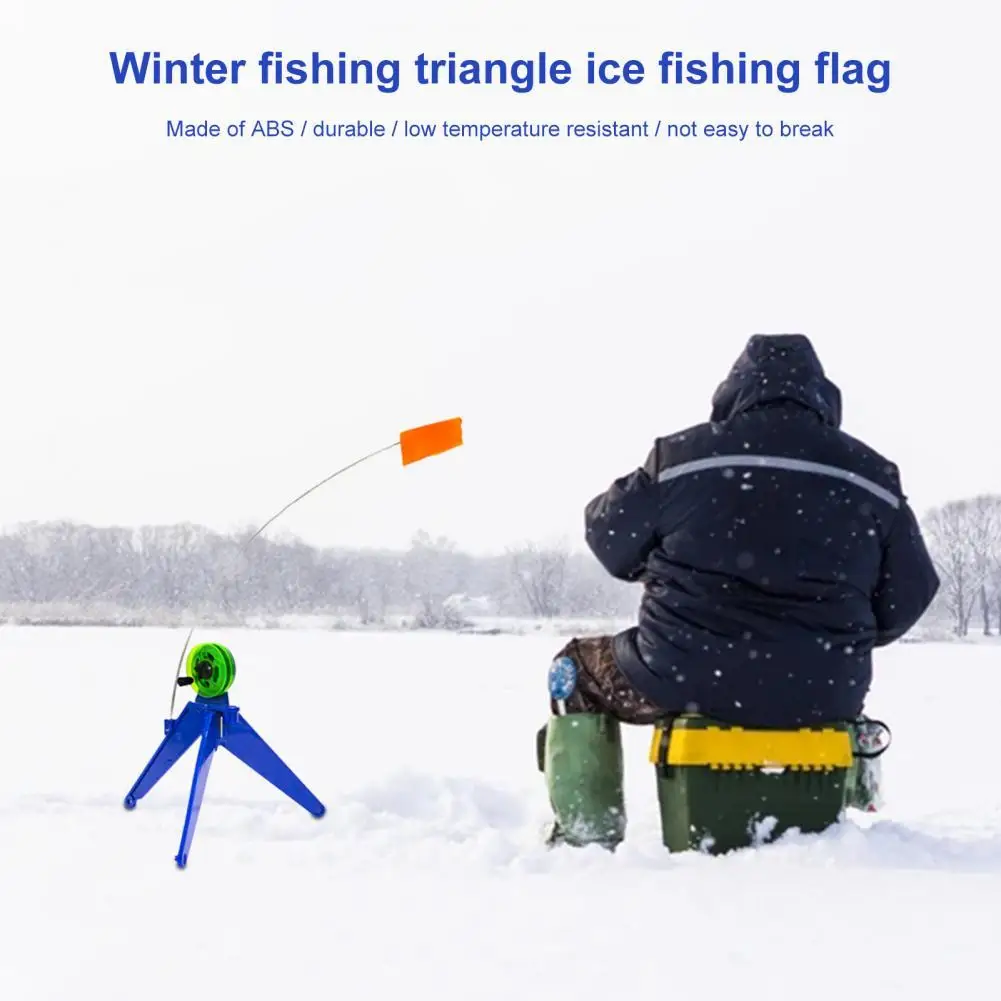 

Versatile Solid Portable Wear-Resistant ABS Ice Fishing Flag for Trolling Fishing Wheel Flag Triangle Fishing Flag