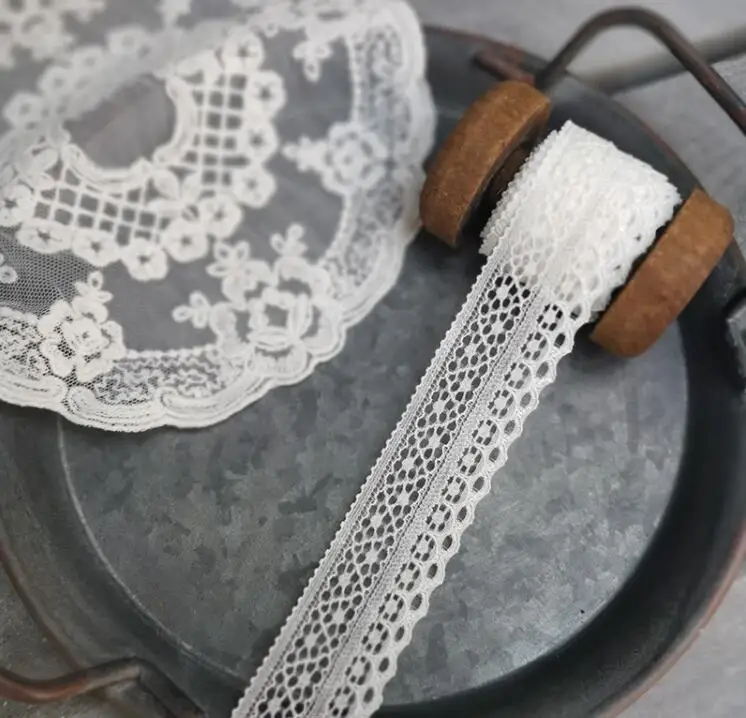 10 метров абрикосового цвета слоновой кости высокое качество эластичное кружево