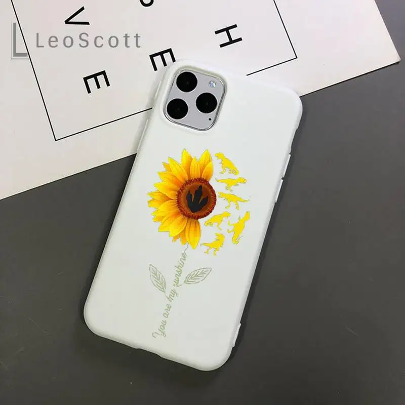 

Sunflower Yellow daisy art Phone Case Candy Color for iPhone 11 12 mini pro XS MAX 8 7 6 6S Plus X 5S SE 2020 XR