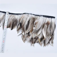 natural pheasant feather trim fringe trim ribbon goose pheasant feathers for crafts plumas carnaval decoration feather decor diy