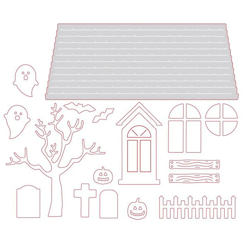 Сделай Сам Хэллоуин металлический режущий штамп трафареты для рукоделия