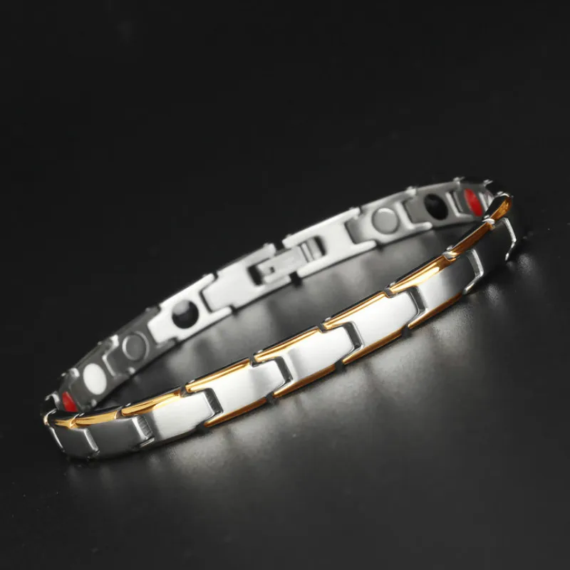 Индивидуальный мужской браслет из титановой стали трендовые магнитные