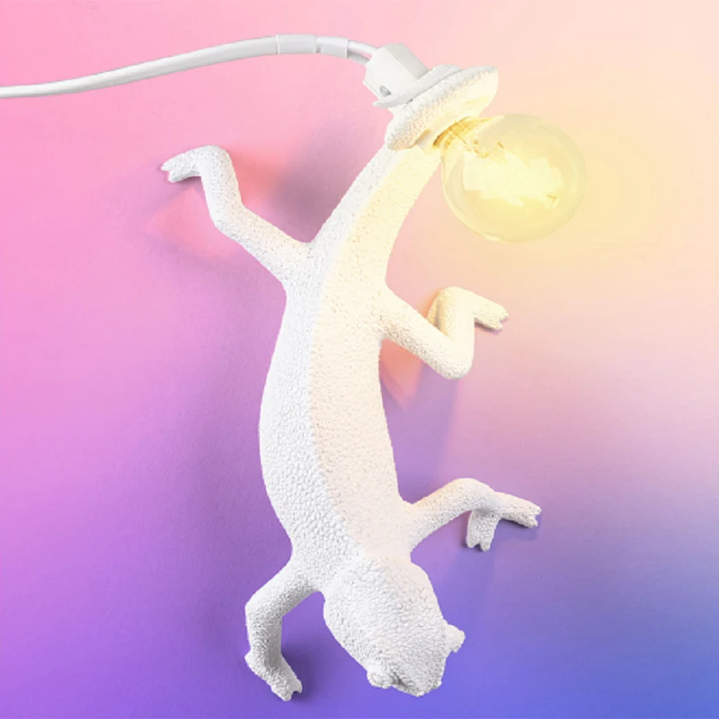 

Nordic Modern Seletti Lizard Desk Light Cute LED Resin Animal Chameleon table lamps for bedroom Light Fixtures art deco