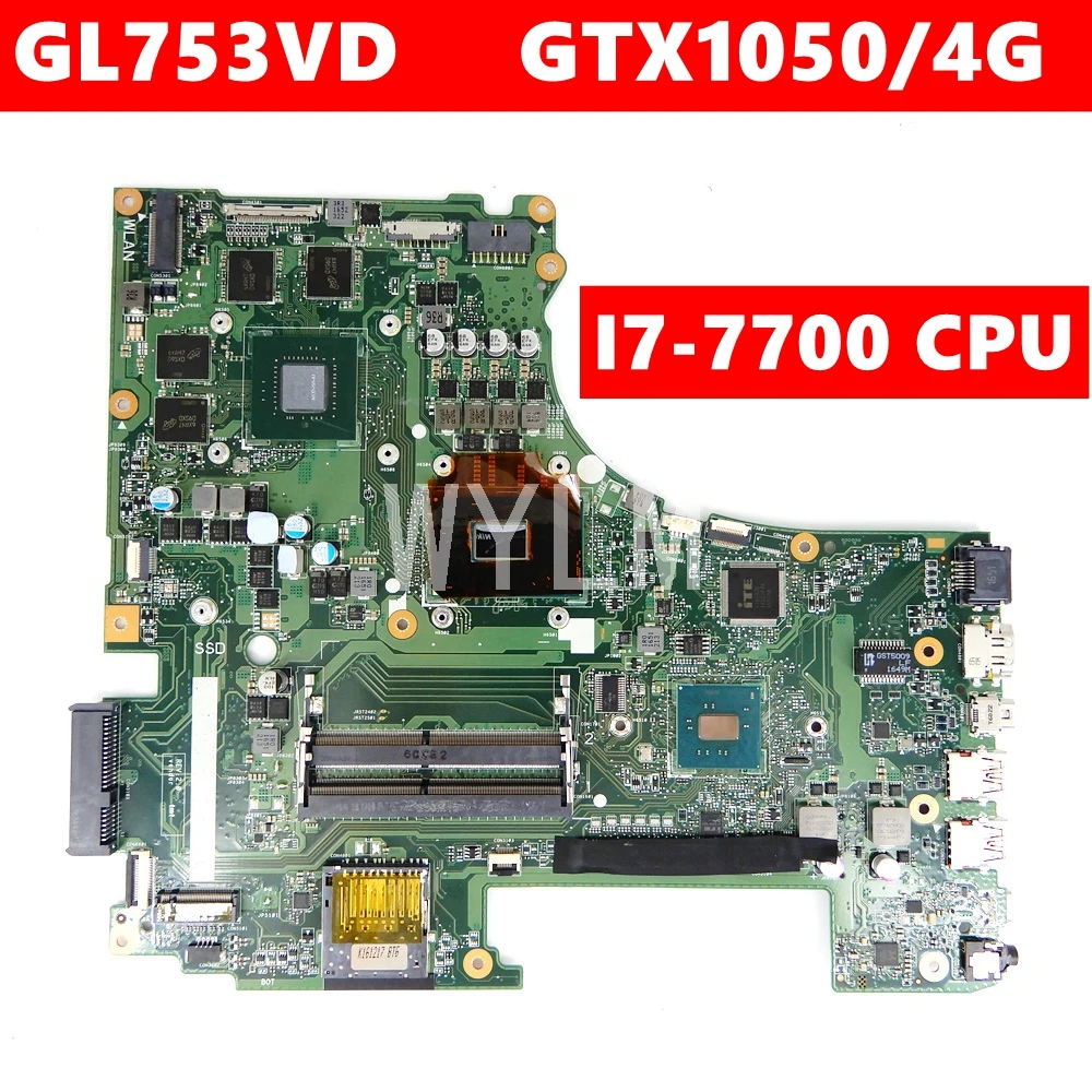 Материнская плата ROG GL753VD MB._ 0M/i7 7700HQ AS GTX1050/4G для Asus GL753V GL753VE VD FX73VD материнская