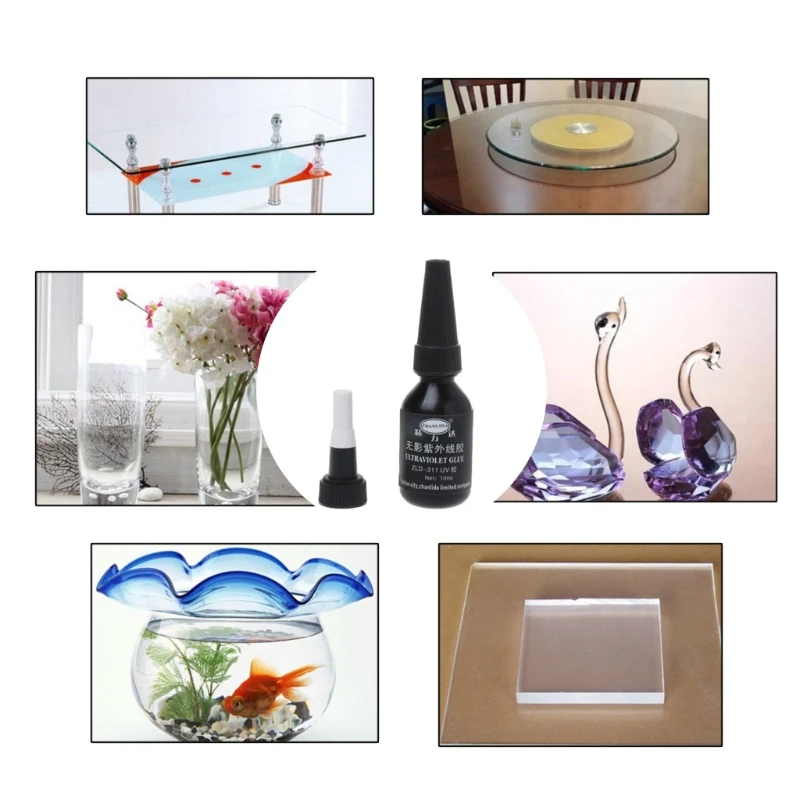 

Ultraviolet Glue UV Light Adhesive Strong Bonding For Ceramic Glass Crystal
