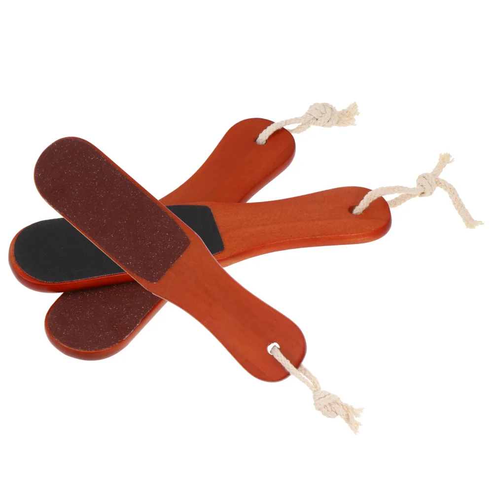 

3pcs Foot Scrubber Pedicure File Wooden Foot File Foot Care Tool for Hard Skin