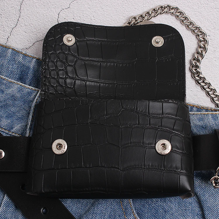 Модная женская поясная мини-сумка нестандартная квадратная металлическая