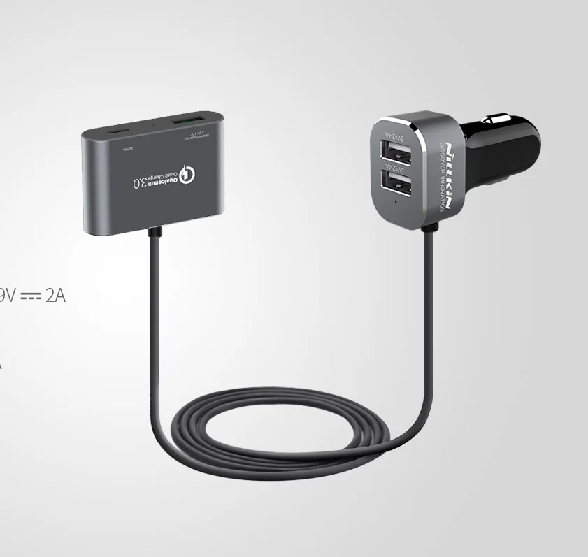 4 Port USB Charger NILLKIN PD автомобильное зарядное устройство адаптер USB Quick Charge 3,0 зарядное устройство для мобильного телефона type C быстрое зарядное устройство для iPhone для samsung для xiaomi - Тип штекера: 4 Port USB Charger