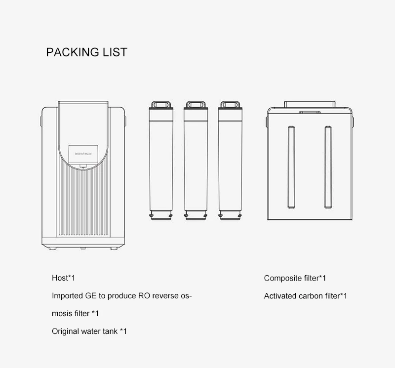 Xiaomi Интеллектуальный очиститель воды обратный осмос большой емкости резервуар для воды несколько фильтрации горячей воды интеллектуальный дисплей