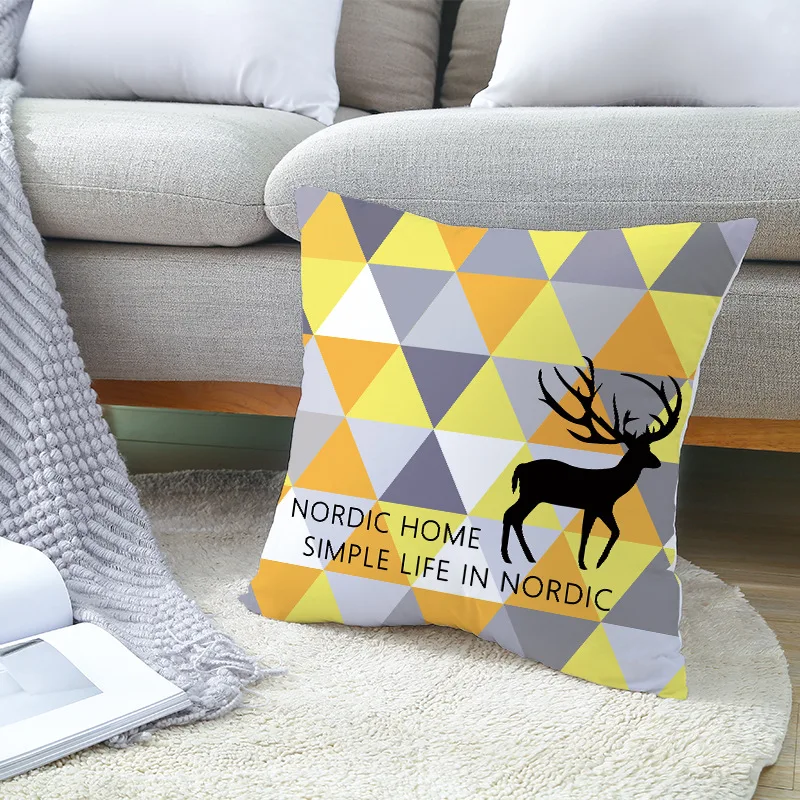 2020 NEW Simple Nordic Style Geometric Sofa Pillows Cover Hot Polyester Modern Fashion Cushion Home Decorative Pillowcase | Дом и сад