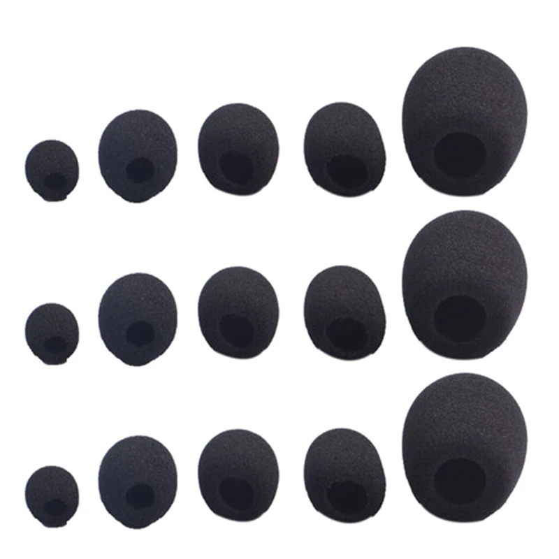 Headset Replacement Cover Gooseneck Sponge Foam Microphone Windscreen Protector 5 Sizes 10pcs images - 6