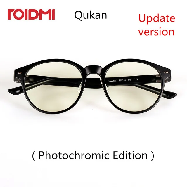 Xiaomi ROIDMI qukan B1 фотохромные анти-голубые лучи защитное стекло es съемное анти-голубые лучи защитное стекло w1 Обновлено унисекс - Цвет: W1 Black