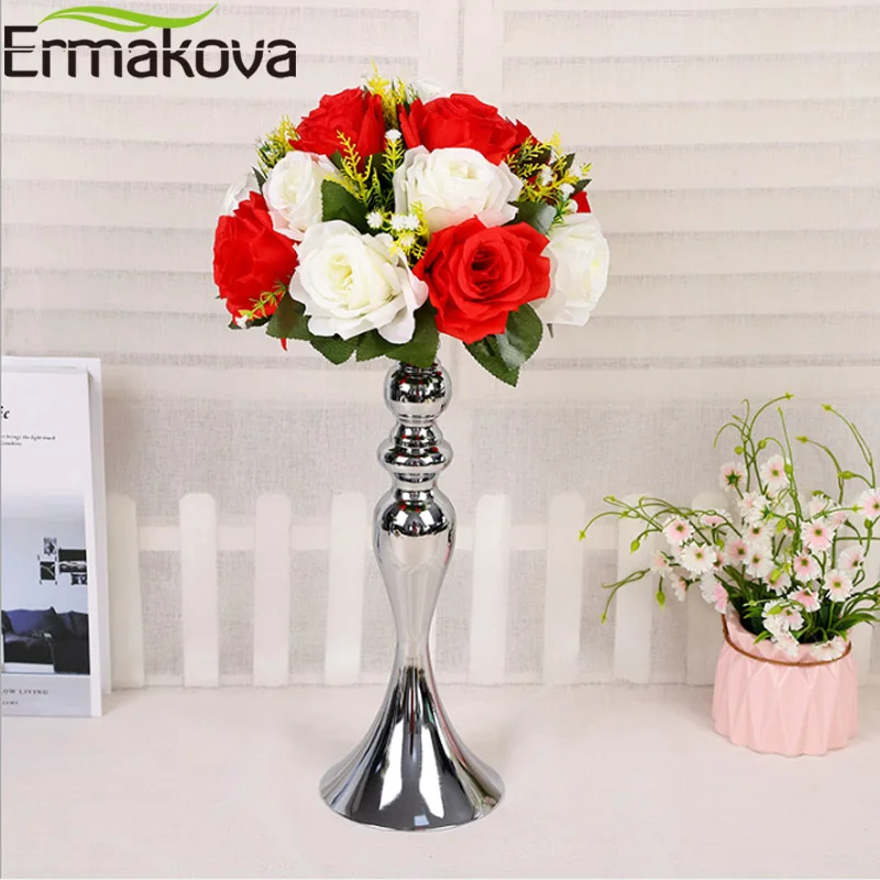 ERMAKOVA серебряный подсвечник столбик для событий дорожный свинцовый цветок