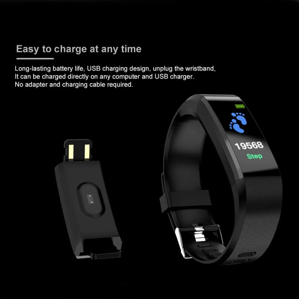Цветной экран, Bluetooth, умный браслет, часы, пульсометр и монитор артериального давления, фитнес-трекер, спортивные Смарт-часы