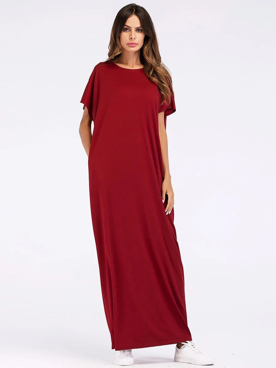 Мусульманское платье Мусульманская одежда с бантом Caftan Marocain Abaya Femme Musulman Длинное