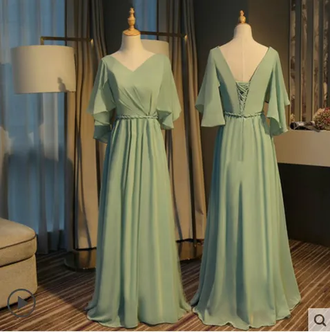 Длинное шифоновое платье на бретельках, зеленое платье подружки невесты для свадьбы, вечеринки, выпускного вечера, Vestido Longo De Festa, женские халаты на заказ