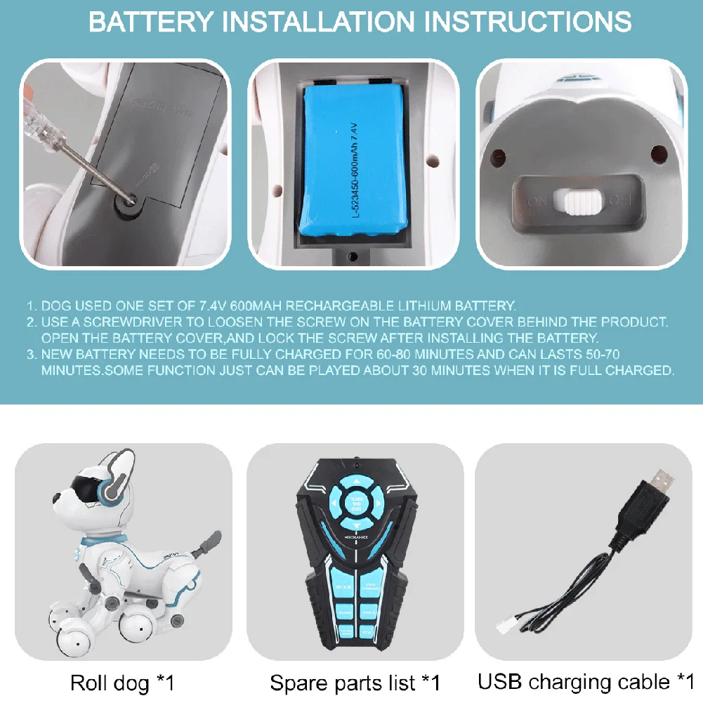 Голосовые команды RC собака с дистанционным управлением умное программирование