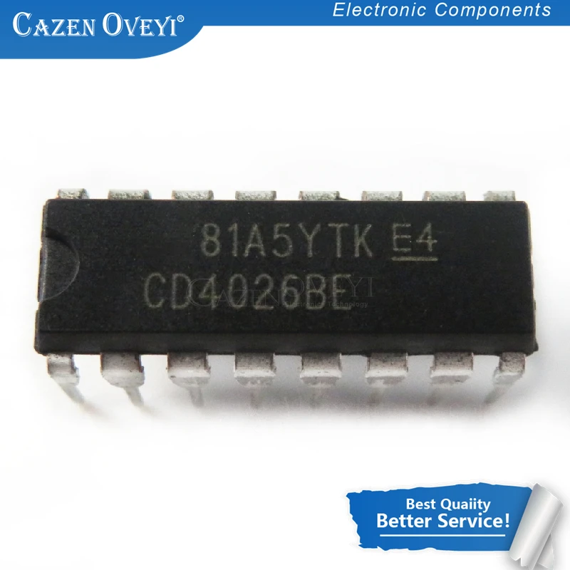 10pcs/lot CD4026BE CD4026 4026BE 4026 DIP16 In Stock | Электронные компоненты и принадлежности