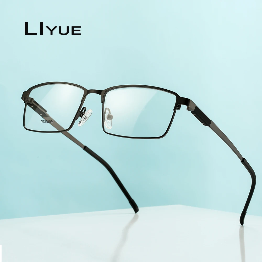 

Titanium Alloy Optical Glasses Frame Men 2020 Ultralight Square Myopia Prescription Eyeglasses Male Metal Full eyewear frames