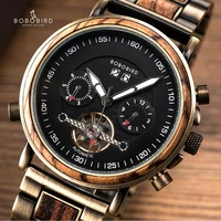 mens watch wood automatic mechanical wristwatch 2021 luxury fashion business timepiece luminous hands customized gift bobobird