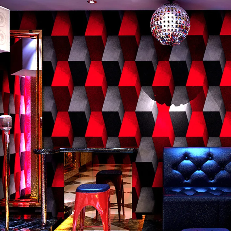 

Bars Ktv Special Theme Box Wallpaper 3d Stereo Corridor Flashing Decorative Background PVC Waterproof Wall Bar WallPaper
