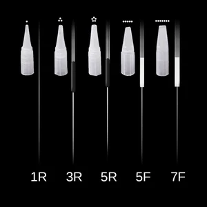 50 шт., разделенные иглы для татуировок и кончики для перманентного макияжа, микроблейдинг, машинка для татуажа бровей, ручка, навсегда, принадлежности для татуировок