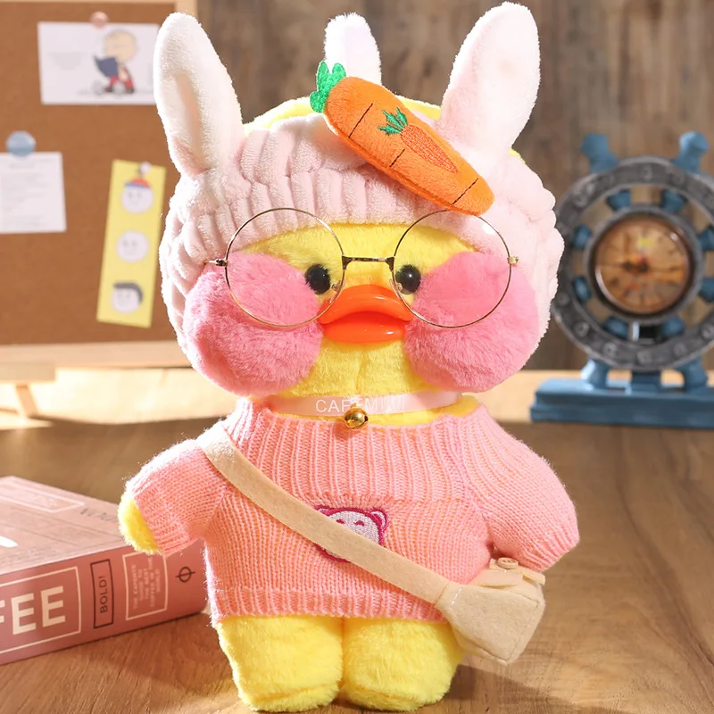 30cm Lalafanfan Cafe Duck Clothes Plush Toys Child Cartoon Animal Stuffed Dolls Toy Accessories Clothing Hair Band Kid Girl Gift | Игрушки и