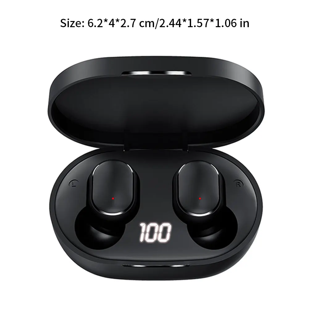 

TWS Bluetooth 5.1 Earphone HiFi Waterproof LED Display Wireless Bluetooth Earbuds Earphones Noise Cancelling Headsets M3