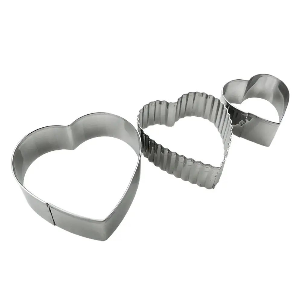 3 шт./компл. форма для печенья в форме сердца из нержавеющей стали резак резки