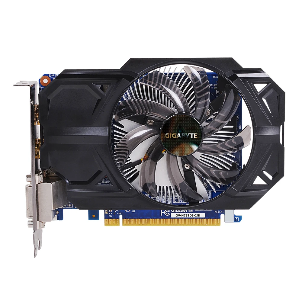 Б/у графическая карта Gigabyte GV N75TD5 2GI использует NVIDIA GeForce GTX 750 Ti Чип дисплея 2G память