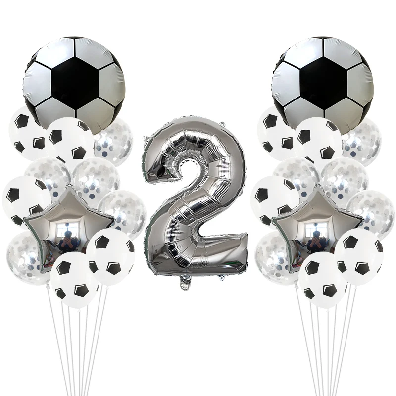 1 Набор футбольные воздушные шары футбольная Тема Вечеринка латексная фольга