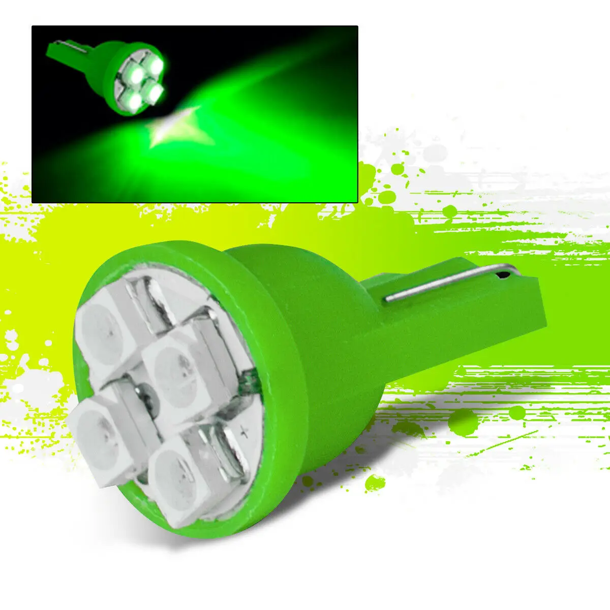 

4 SMD 3528 Светодиодный T10 W5W 194 168 зеленый купола Клин светильник лампы обновления
