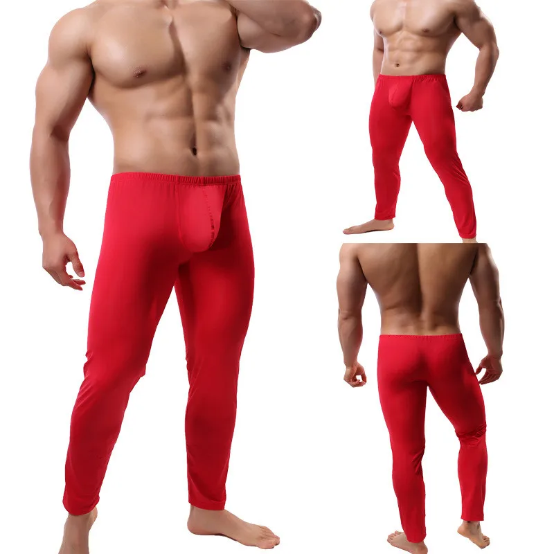 

2021 Winter Underwear Men Thermal Underpants Breathable Sleep Bottoms Warm Underpants Long Johns MensMale Leggings Pants
