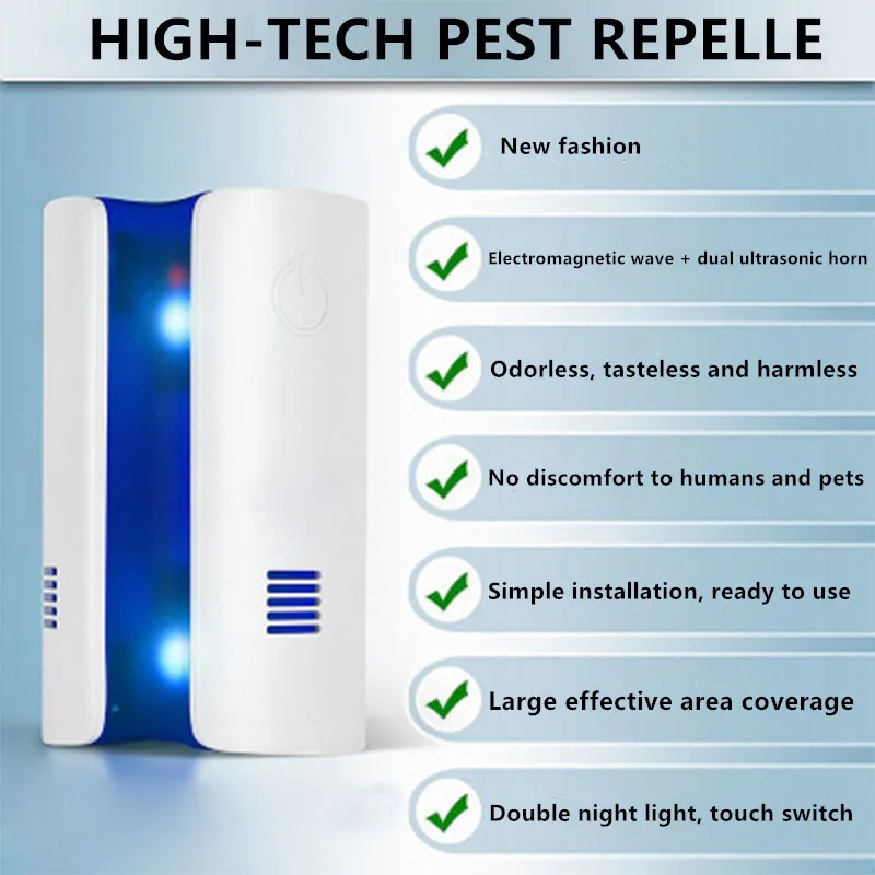 Многофункциональный ультразвуковой репеллент от комаров электромагнитное
